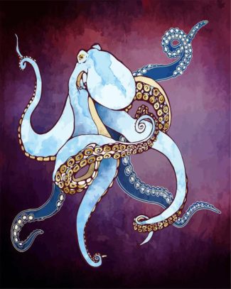 Aesthetic metallic Octopus diamond painting