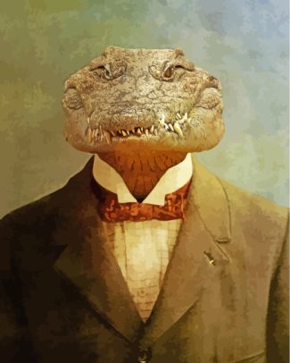Alligator In Suit diamond painting