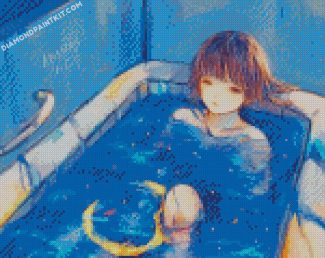 Anime Girl In Bathroom diamond paintings