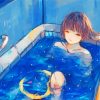Anime Girl In Bathroom diamond painting