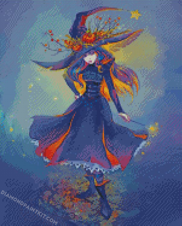 Anime Halloween Witch diamond paintings