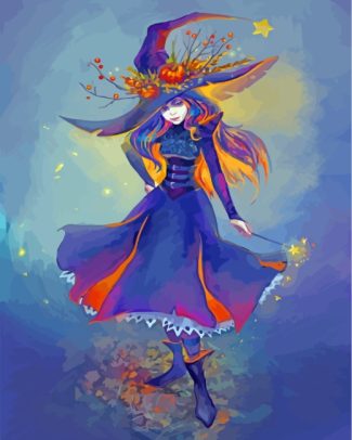 Anime Halloween Witch diamond painting