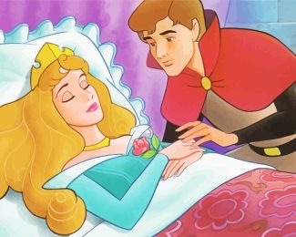 Aurora Princess and Prince diamond painting
