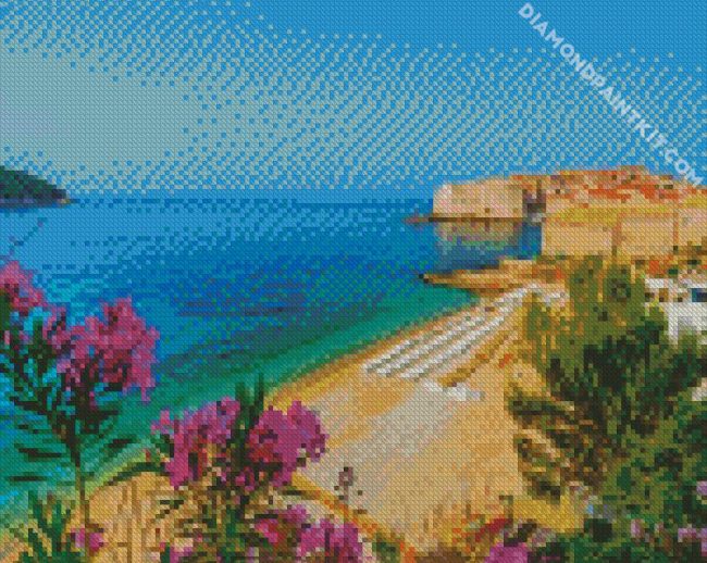 Banje Beach Restaurant And Night Club Dubrovnik diamond painting