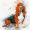 Basset dog Art diamond painting