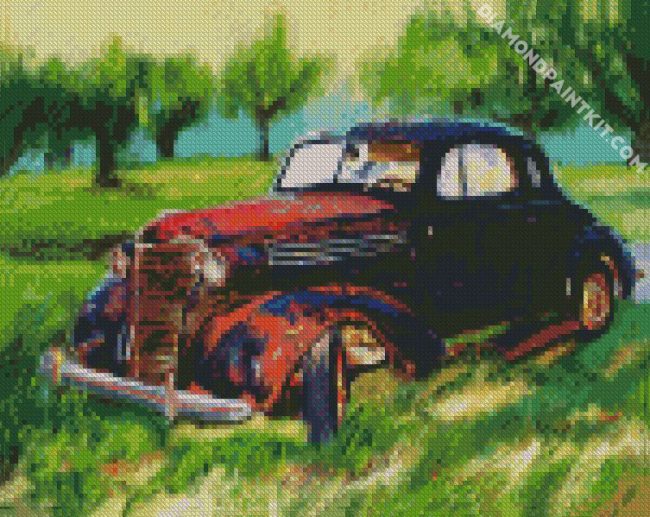 Black Rusty Car diamond painting