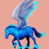Blue Fantasy Pegasus diamond painting