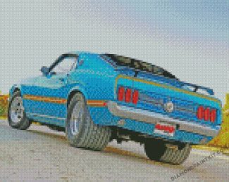 Blue Ford Mustang Car diamond paintings
