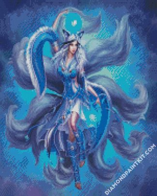 Blue Kitson Woman diamond painting