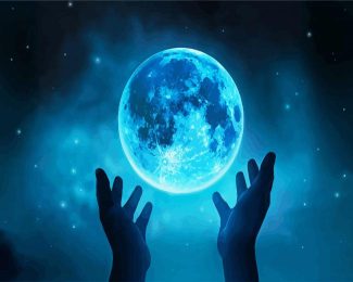 Blue Magical Moon diamond painting