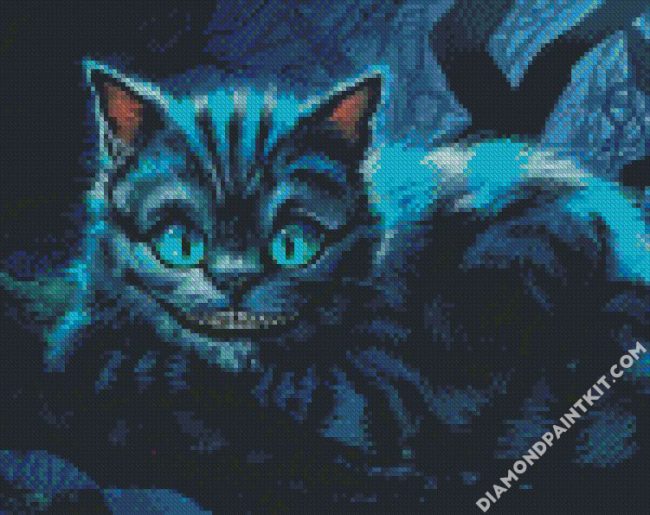 Blue cheshire Cat diamond paintings