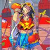 Boxer Wonder Woman diamond painting