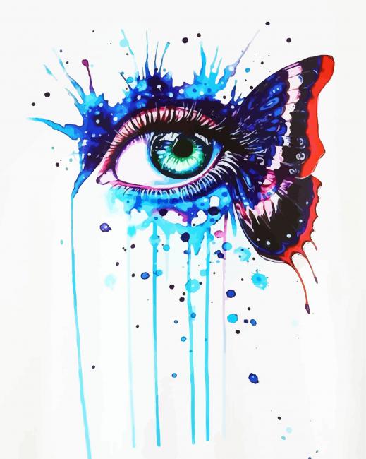 Butterfly Splash Eye diamond painting