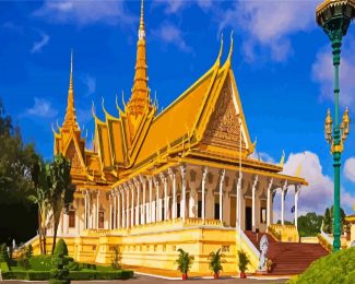 Cambodia Royal Palace diamond painting