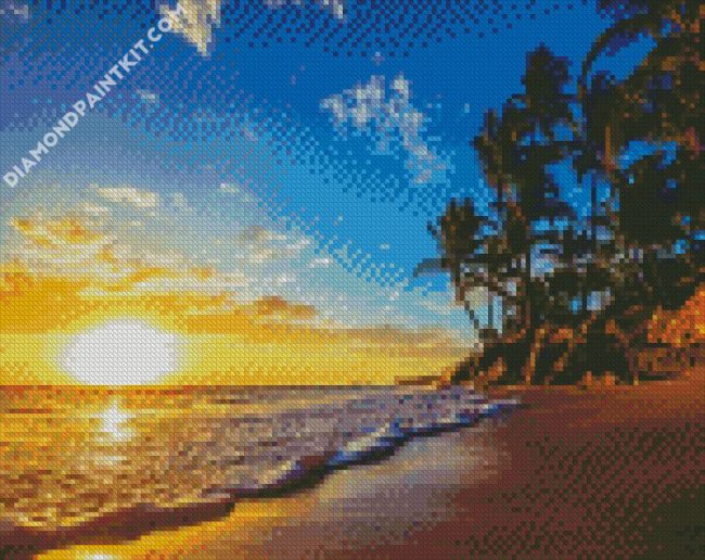 Caribbean Beach Sunrise diamond paintings