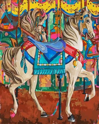 Carousel Horse diamond painting