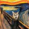 Cat screaming Art diamond painting