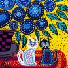 Cats Folk Art diamond painting