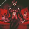 Catwoman And Cats diamond paintings