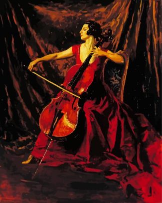 Cello Player Art diamond painting