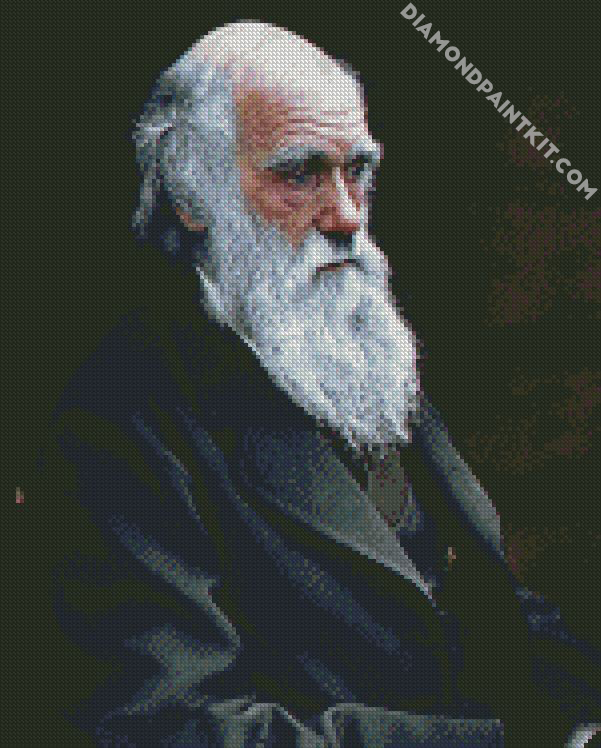 Charles Darwin diamond painting