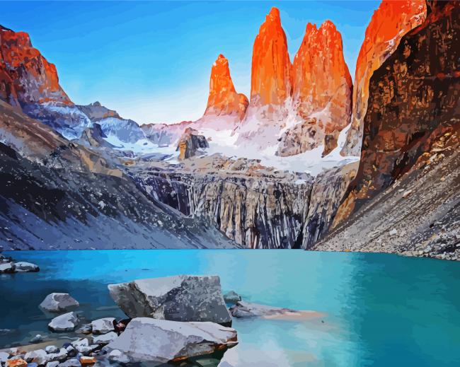 Chile Torres del Paine National Park diamond painting