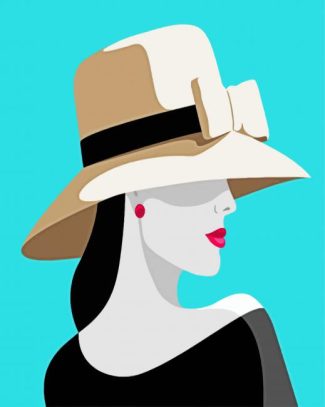 Classic Lady Wearing Hat diamond painting