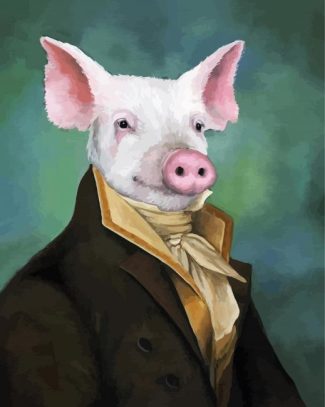 Classy Mister Pig diamond painting