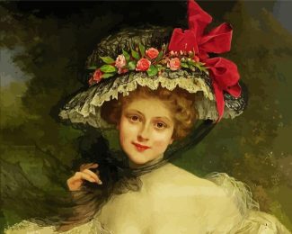Classy Woman In Hat diamond painting