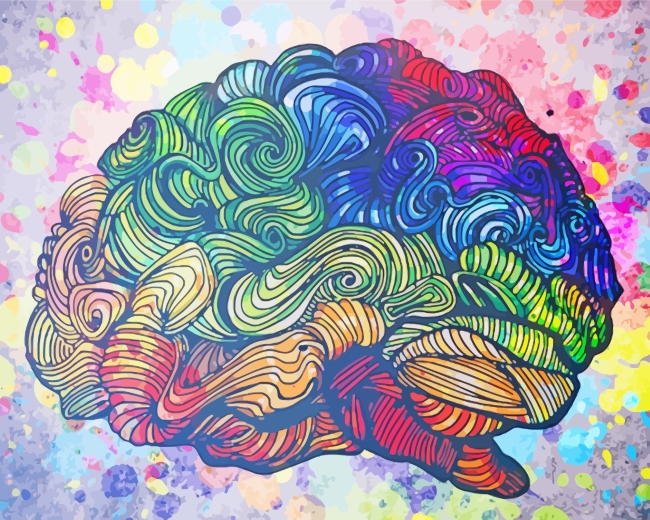 Colorful Brain diamond painting
