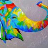 Colorful Elephant Head diamond painting