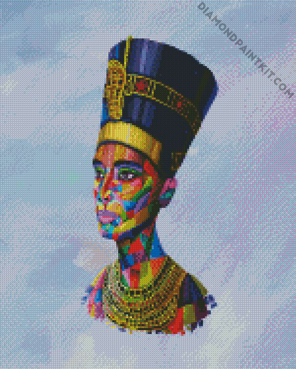 Colorful Nefertiti diamond paintings