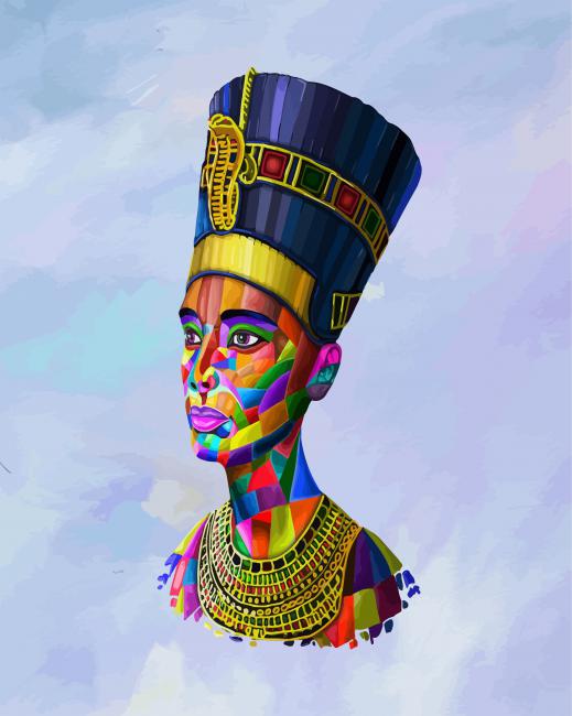 Colorful Nefertiti diamond painting