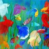 Colorful Siamese Fish diamond painting