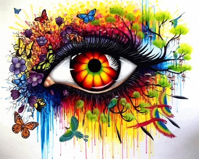 Colorful Splash Eye diamond painting