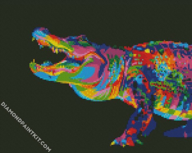 Colorful Crocodile diamond painting
