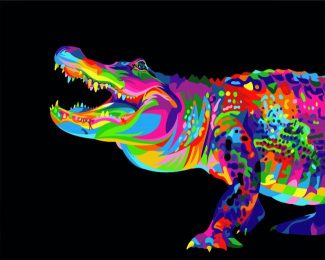 Colorful Crocodile diamond painting