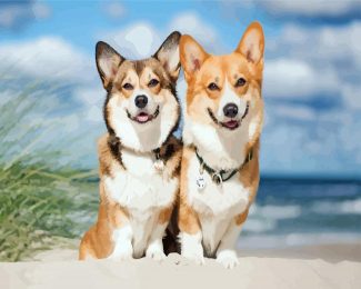 Corgis Puppies Animals diamond painting