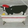Cow In Tub diamond painting