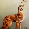 Coyote And Butterflies diamond painting