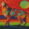 Coyote Howling diamond painting