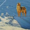 Coyote In Snow diamond painting