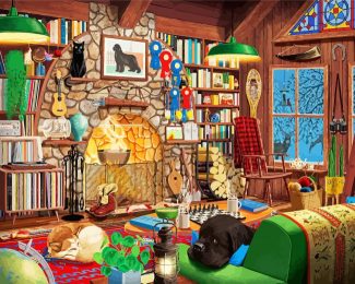 Cozy Country Cabin diamond painting