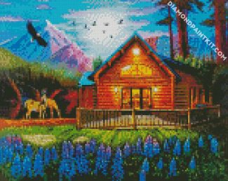 Cozy Wooden Cabin diamond painting