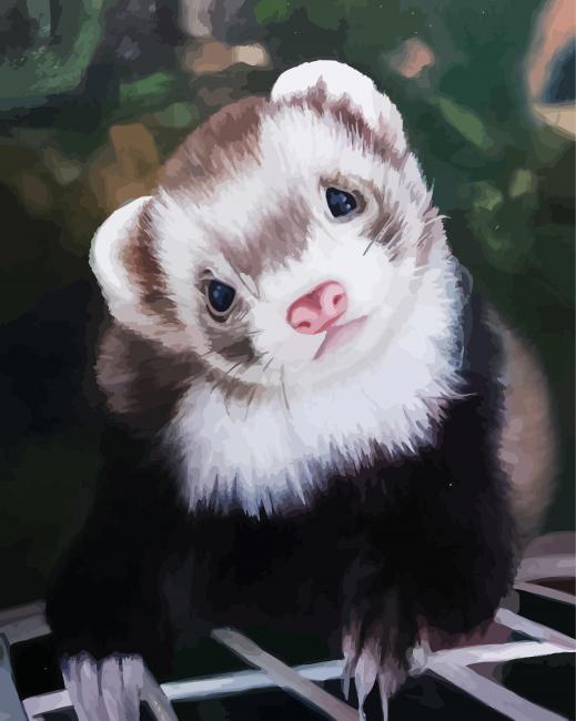 Cute ferret diamond painting