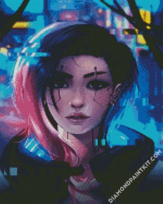 Cyberpunk lady diamond paintings