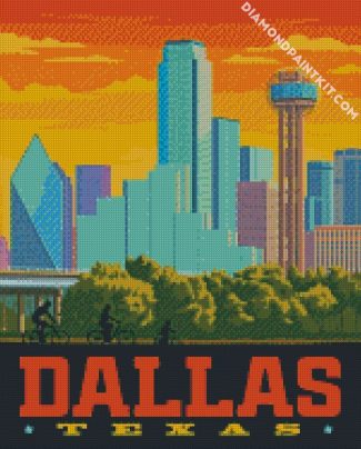 Dallas Texas Poster diamond painting