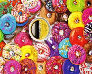 Donuts And Coffee Cup diamond painting