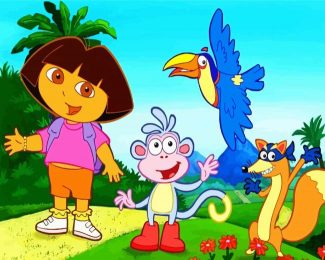 Dora And Her Friends diamond painting