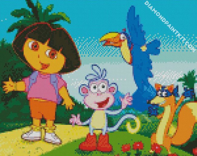 Dora And Her Friends diamond painting